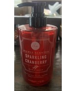 Sparkling Cranberry Hand Soap By DW Home Glass Bottle 16 Fl Oz - $363.64 MXN
