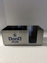 DON Q. Puerto Rican Rum Metal BAR CADDY Napkin Straw Holder Barware Adve... - $23.74