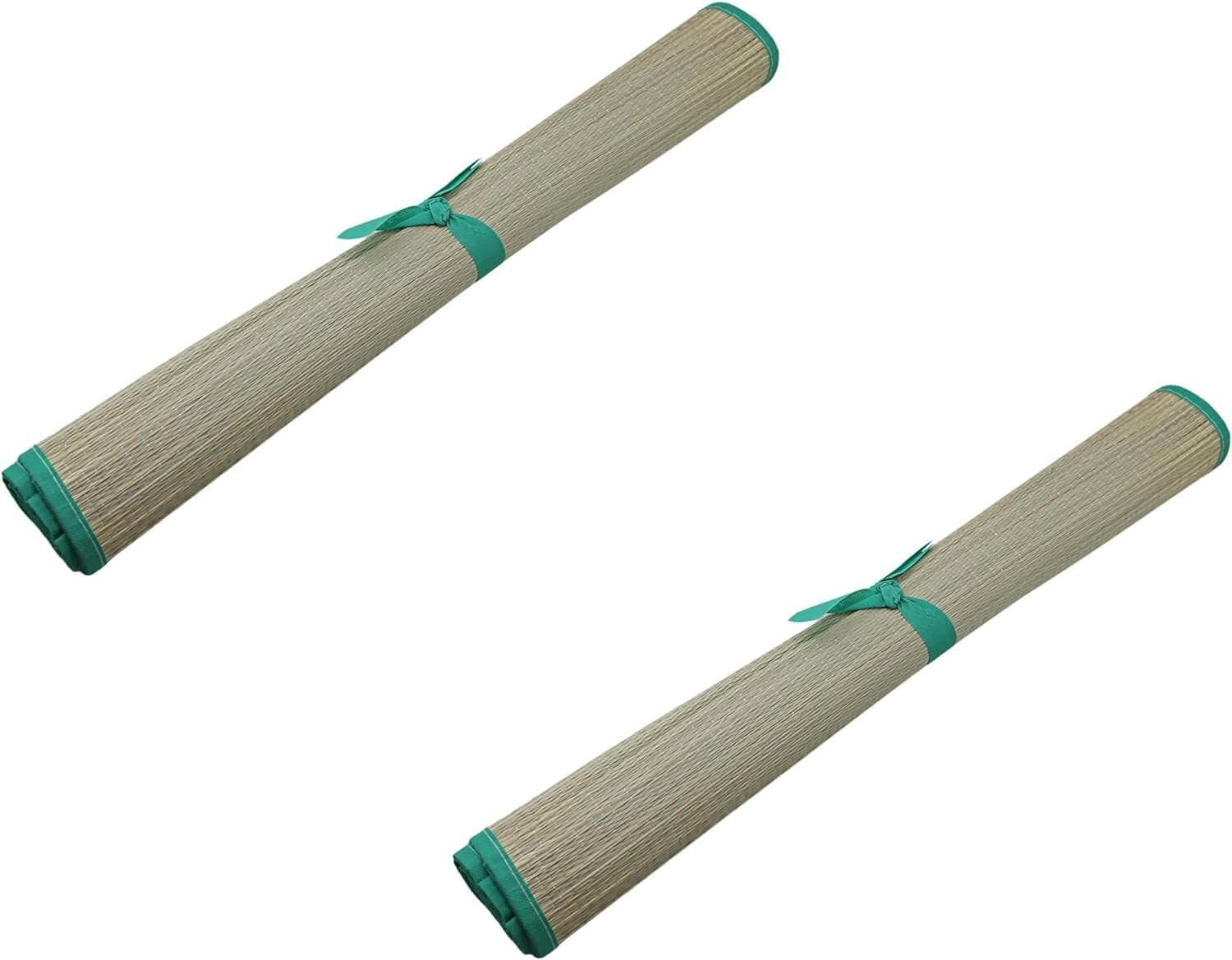 2  pack Natural Straw Beach Mats 24&quot; x 72&quot; - Multi-Purpose, Yoga Camping... - $14.84