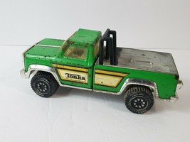 Vintage 1980s Tonka Pressed Steel Green Pickup Truck with Roll Bar - Mad... - £13.29 GBP