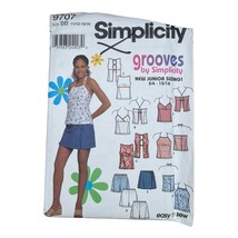 Simplicity Sewing Pattern 9707 Short Skort Top Halter Junior Teen Size 3... - $8.99