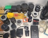 Lot Of 39 Vintage Camera Accessories Olympus Vivitar Tiffen Kodak Ge - $49.49