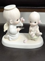 Precious Moments “Baby’s First Haircut” #12211 Figurine~Religion~porcelain - $28.04