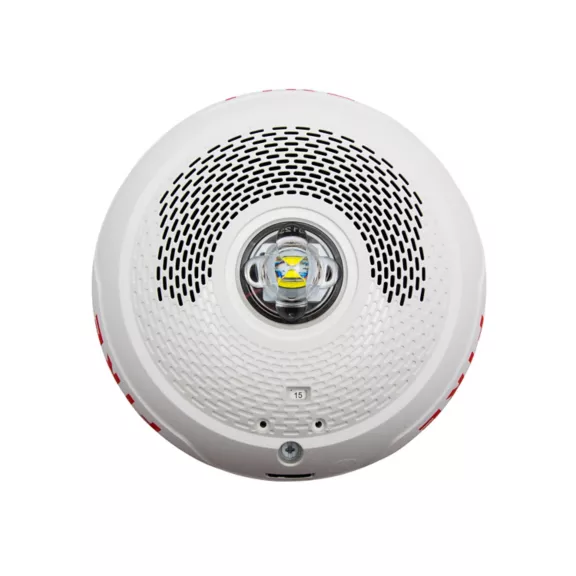 System Sensor SPSCWLED Speaker/Strobe, Ceiling Mount, White, FIRE Lettering - $1,803.02 MXN