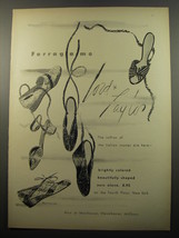 1950 Lord & Taylor Ferragamo Shoes Ad - The raffias of the Italian master - $18.49