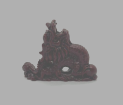 Vintage Small 3&quot; x 2&quot; Resin Chinese Dragon Figurine ~ Pocket Travel Size - £15.73 GBP