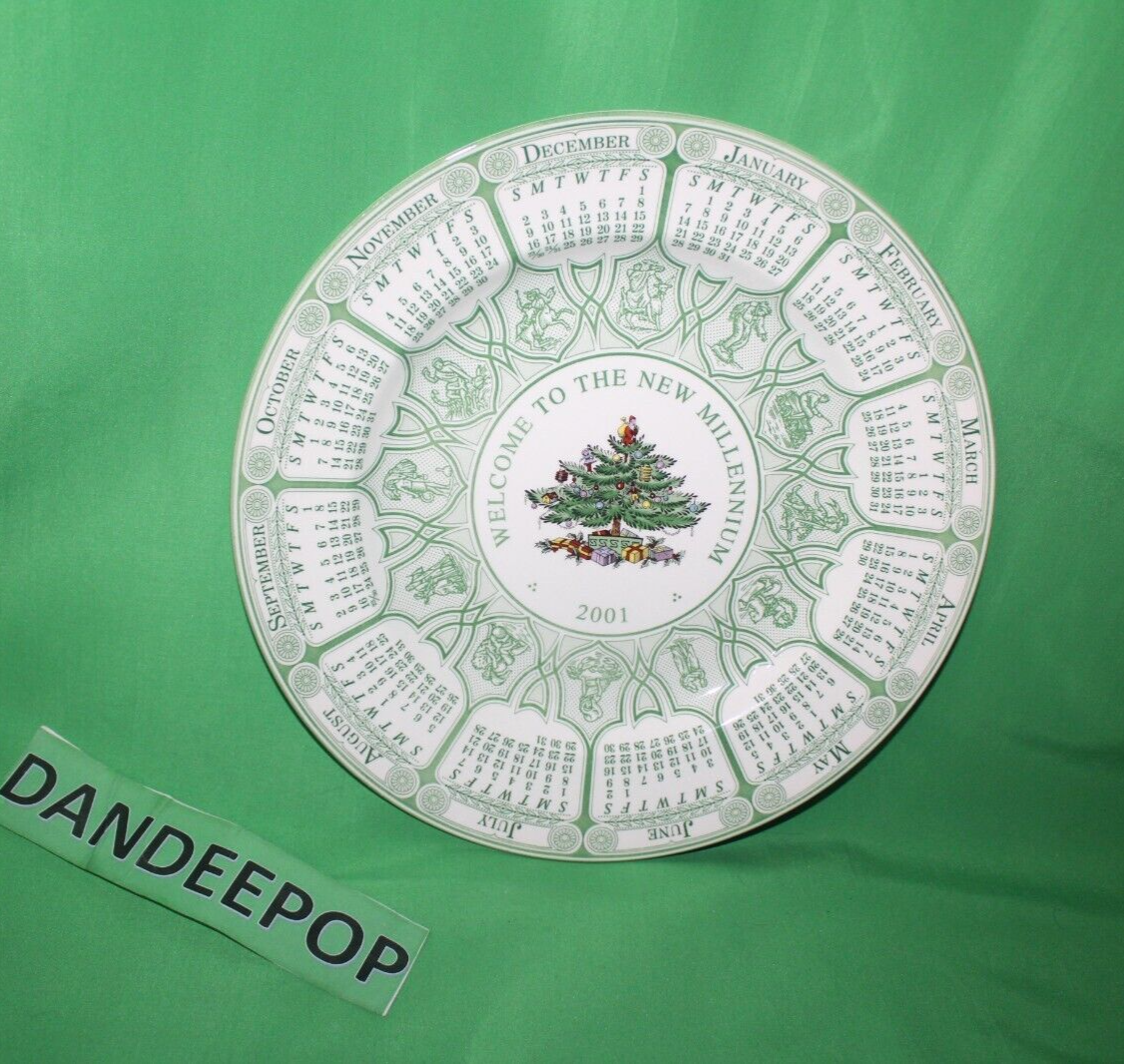 Spode England Welcome To The New Millennium 2001 Christmas Tree Collector Plate - $24.74