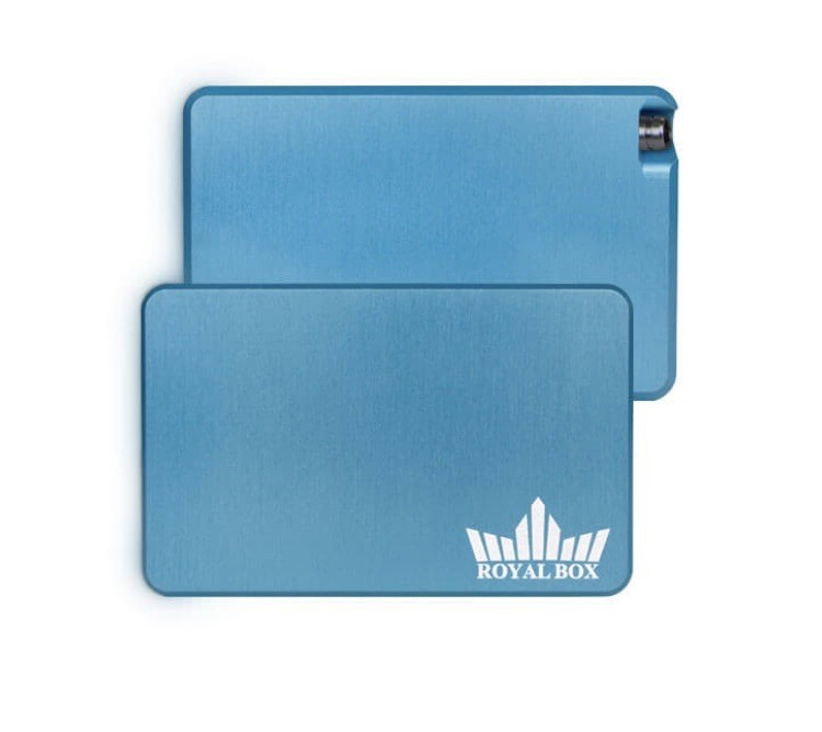 45 Compartment Blue Honeycomb Royal Box Storage Device w Built In 3” Metal Straw Item image 4