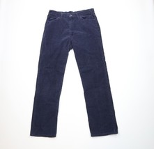 Vintage 80s Levis Mens 36x34 Faded Flared Corduroy Chino Pants Navy Blue... - $79.15