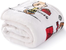 Snoopy Cute Character Plush Throw Blanket, Peanuts Gang, Throw (55&quot; X 70&quot;) By - £30.05 GBP