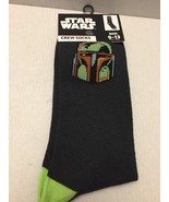 NEW Disney Star Wars Boba Fett Unisex Crew Socks Size 9-13 - $184.20 MXN