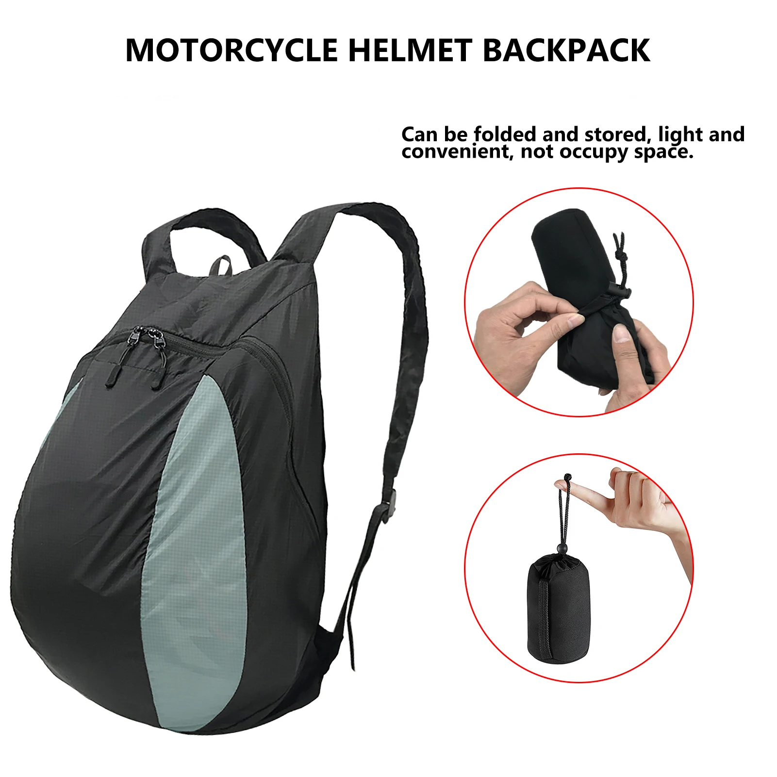 Foldable Motorcycle Backpack 28L Shoulders Cycling Backpack Large Capacity Mot - £19.16 GBP