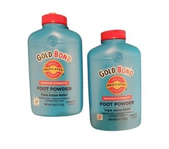 2 Gold Bond Foot Powder WITH TALC 4 oz Medicated Max Strength Original Formula - £22.05 GBP