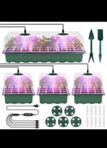 Kesfitt Seed Starter Tray with Grow Light,4 Packs Seedling Starter Kits ... - £31.72 GBP