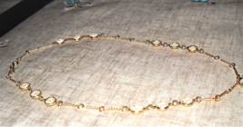 Vintage Austrian Crystal Gold Tone Necklace &amp; Bracelet - £14.10 GBP