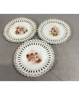 Set Of 3 Antique Cherub Scenes Decorative Plates - Circa 1900 - 7”D - $19.79