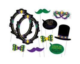 Jazzy Mardi Gras Photo Prop Kit 10 Pc - $9.69
