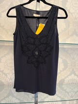 TORY BURCH Beaded Sleeveless &quot;Trista Tank&quot; Blouse Style# 41132141 Sz XS ... - £180.72 GBP