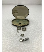 Vintage 1970s Cufflink Tie Pin Tie Clasp Set With Box KG G3 - $413.96 MXN