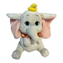 Disney Dumbo Plush Toy 10&quot; Stuffed Elephant with Pink Ears Yellow Hat So... - $16.00