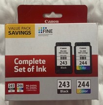 Canon PG-243 Black &amp; CL-244 Color Ink Cartridge Set 1287C006 Genuine Bulk Packs - £29.72 GBP
