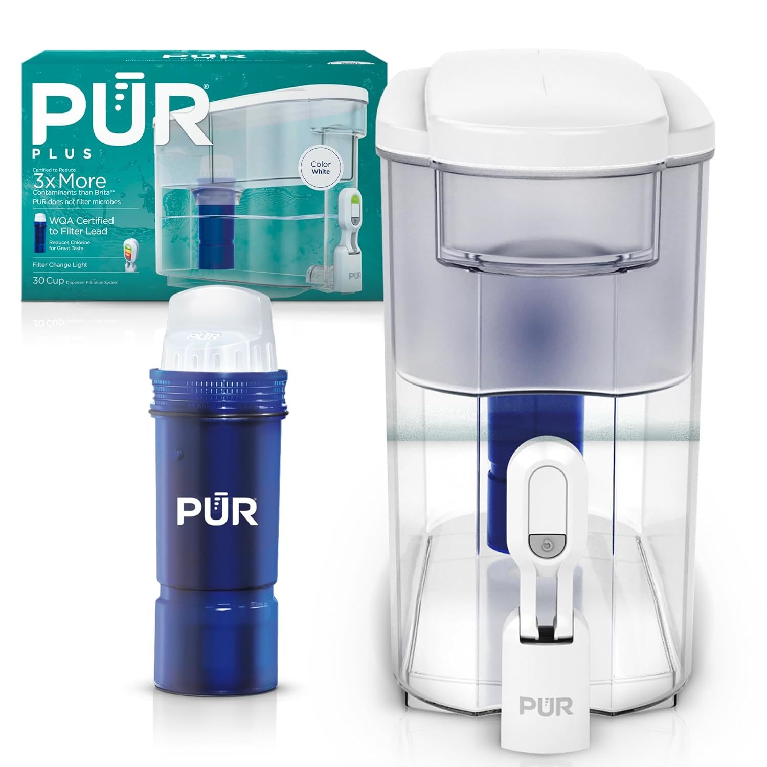Pur Plus 30-Cup Water Filter Dispenser With 1 Lead-Reducing Pur Plus, Ds... - $42.97
