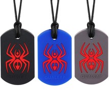 Spider Sensory Chew Necklace for Kids, Boys or Girls (3 Pack) - Chewing ... - £22.01 GBP