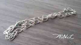 10 Charm Bracelets Shiny Silver Link Bracelets Wholesale Bracelet Blanks - $11.39