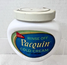 Vintage Pacquin Cold Cream Milk Glass Jar with Orig Lid and Labels Empty - $12.38