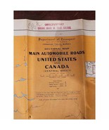 Canadian Travel Bureau Central Sectional Map United States Canada Road M... - £42.35 GBP
