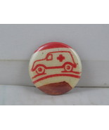 Vintage Band Pin - Red Kross Ambulance Graphic - Celluloid Pin  - $25.98 CAD