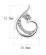 DA077 - High polished (no plating) Stainless Steel Earrings with AAA Gra... - $27.99