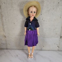 1950's 17" Vinyl Revlon Ideal Doll , Necklace Rooted Hair - $29.09