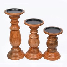 Candle Holders for Pillar Candles Set of 3, Candle Holder, Table Centerpiece - £68.30 GBP