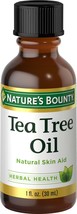 Nature&#39;s Bounty Tea Tree Oil, Herbal Health Oil, Supports Skin Health, 1 Fl oz - £19.13 GBP