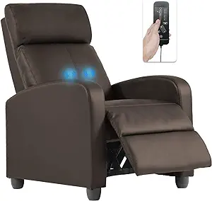 Massage Home Theater Modern Reclining Winback Single Sofa Reading Chair ... - $333.99