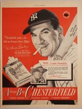 1948 Print Ad Chesterfield Cigarettes Actor William Bendix as Babe Ruth ... - $15.28