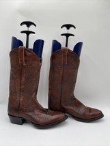 Dan Post Winston Genuine Lizard Cowboy Boots Brown Size 8.5D - £55.44 GBP