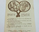 Pubblicità Vintage Brochure Merck &amp; Co.Cuprex - Distrugge Pidocchi,Pulci &amp; - $17.35