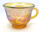 Indiana Harvest Grape Punch Cup Iridescent Gold Amber Marigold Carnival - $8.99