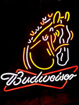 New Budweiser Clydesdale Horse Beer Bar Neon Sign 19&quot;x15&quot; - £123.09 GBP