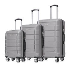 Three Piece Luggage Set (20”, 24”, 28”) Spinner Suitcase with TSA Lock - £176.13 GBP