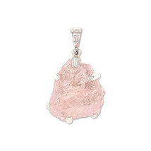 Stones Desire Morganite Stone Pendant Necklace (22&quot;) Pink - £110.85 GBP