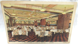 Curt Teich Linen Postcard YMCA Cafeteria Wabash St Chicago ILL 2500 Rooms - £2.35 GBP