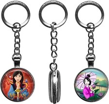 1 General Lady Double Sided Bezel Pendant Key Chain for Gift - £10.25 GBP
