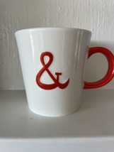 Starbucks You and &amp; Me Coffee Cup Mug White Embossed 2013 12oz Valentine... - $12.94