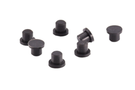 5/16” Rubber Push In Hole Plugs  Black Silicone  1/2&quot; Top OD  10 per package - £7.15 GBP