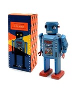 R-35 ROBOT 5&quot; Saint St. John Wind Up Tin Toy Collectible Retro Space Age... - £23.01 GBP