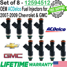 OEM ACDelco 8 Pieces Fuel Injectors For 2007, 2008, 2009 GMC Sierra 1500... - $142.55