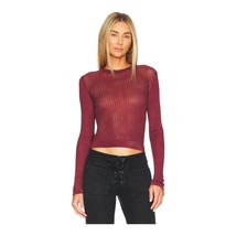 Free People Semi Sheer H2O Sweater Garnet Red XS New - £45.39 GBP